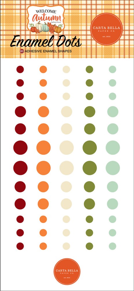 1 Pack Carta Bella Paper WELCOME AUTUMN Decorative Enamel Dots