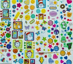 400+ STICKERS mxd themes STITCH bluey DR SEUSS Hello Kitty Mickey Mouse TROLLS
