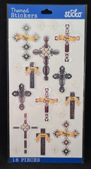 Sticko – Themed Stickers – Inspirational Words & Crosses – 18 Pieces