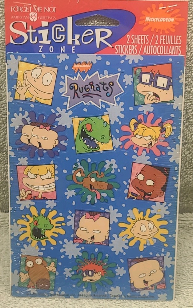 Vintage 1998 American Greetings Rugrats Stickers 2 Sheets *New & Sealed*