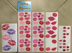 Mixed Lot Vintage SANDYLION STICKO Hearts/Lips/Valentines Day Love Stickers