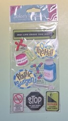 Jolee’s Boutique OVER THE HILL 12 pcs Dimensional Scrapbooking Stickers RARE