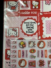 SandyLion Hello Kitty Scrapbook Theme Pack Vintage Stickers Paper Embellishments