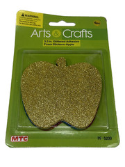 arts & crafts FOAM STICKER SHAPES 6 count glitter APPLES