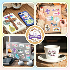 200 Inspirational Christian Stickers for Water Bottles, Journaling, and Crafts