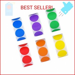 6 Colors 3000 Pieces Dot Stickers Color Code Circle Stickers Can Writing 1 Inch