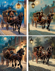 Steampunk Vtg Carriage Collage Junk Journal Supplies Scrapbook Card Toppers
