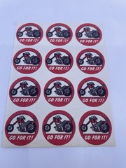 Vintage 1980’s TREND SCRATCH N SNIFF STICKERS Motorcycle GO FOR IT 1 Sheet Rare
