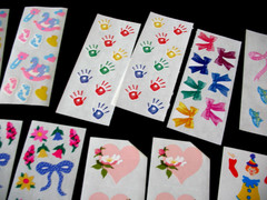 Creative Memories Lot Stickers,Ribbons, School, Handprints, Baby, FloralVarious.