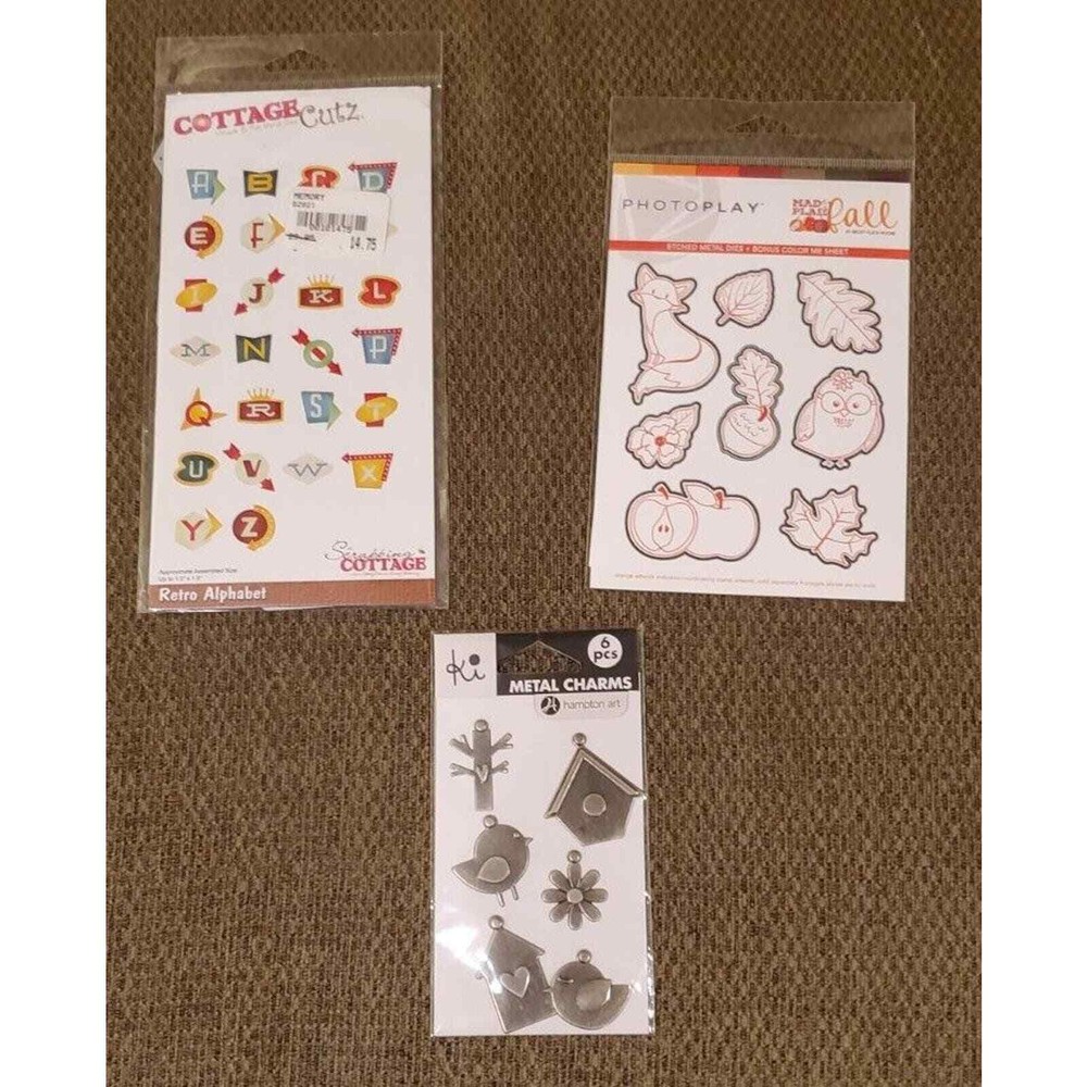 Set Of 3 Crafting Scrapbooking Card Making Items Sealed in Package