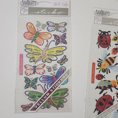 NEW Lot BUTTERFLY BUGS BEES Scrapbooking Stickers Cut-Outs Borders -F