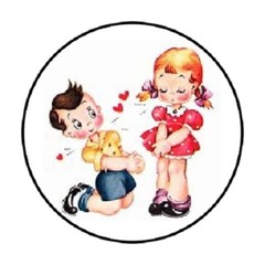 48 BOY LOVE GIRL ENVELOPE SEALS LABELS STICKERS 1.2″ ROUND