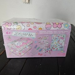 Stationery Activity Set with Puffy Stickers and Gel Pens NWT Craft Box Girl Art