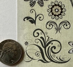 FLORAL SWIRL Glitter Stickers (16pc)Garden•Blooming•Leaves •Circles•Card Making•