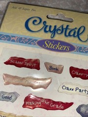 Walmart Crystal Stickers SCHOOL Epoxy Words & Phrases NIP