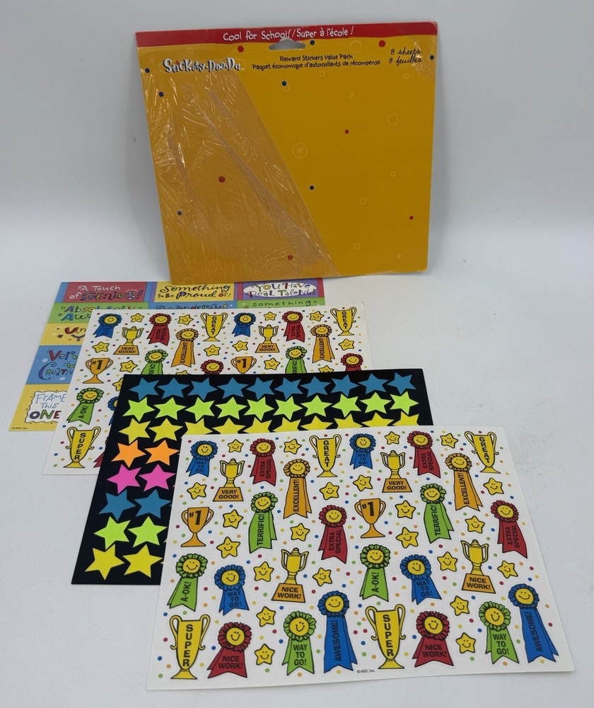 American Greetings Stickety-Doo-Da 100 Classroom Scrapbook Stickers Reward NIOP