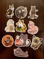STICKERS UPICK Various Animals Cute Cartoon Vinyl PEEL & STICK