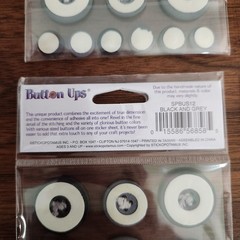 Sticko Button Ups Adhesive Buttons Brown Stickers Scrapbooking Crafts 6 Pack