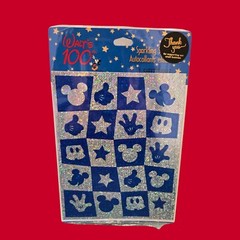 Walt’s 100 Sparkling Prismatic Glitter Vintage Disney Hallmark Stickers 2 Sheets