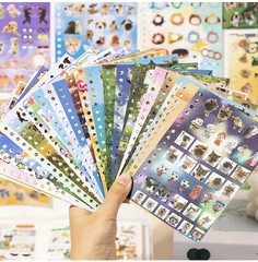 Book of Stickers Cute Pet Scrapbooking Toys Cat & Dog Aesthetic