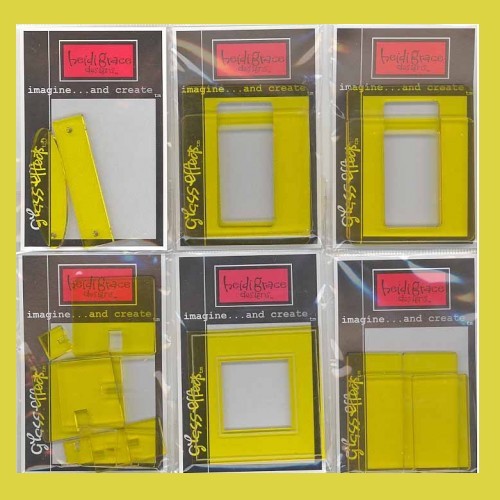 6 SETS HEIDI GRACE YELLOW ACRYLICS GLASS EFFECTS SUMMER Embellishments RETIRED