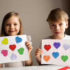 500 Pieces Glitter Heart Stickers Valentine’S Love Decorative Stickers Valentine