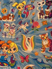 JUMBO Lisa Frank Characters Large Jumbo Sticker Sheet For 3 Ring Binder