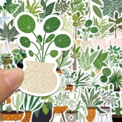 50pcs Cute Stickers, Leaf Stickers Pack, Plants leaf flower Stickers, 223