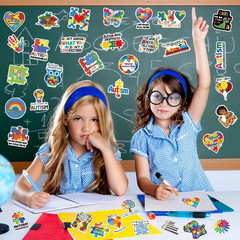 Autism Awareness Stickers, 100 PCS Puzzle Pieces Autism Stickers for Teen Adult