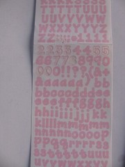 Making Memories DOT PASTEL PINK Letters & Number Stickers 7/16″ c
