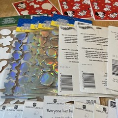 Lot of 29 SEALED Sticker Packages Hallmark Heartline Snoopy Holiday Hello Kitty