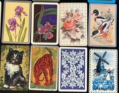 Lot Of 35 Single Swap Playing Cards- Flowers, Birds, Cats Nature – Many vintage