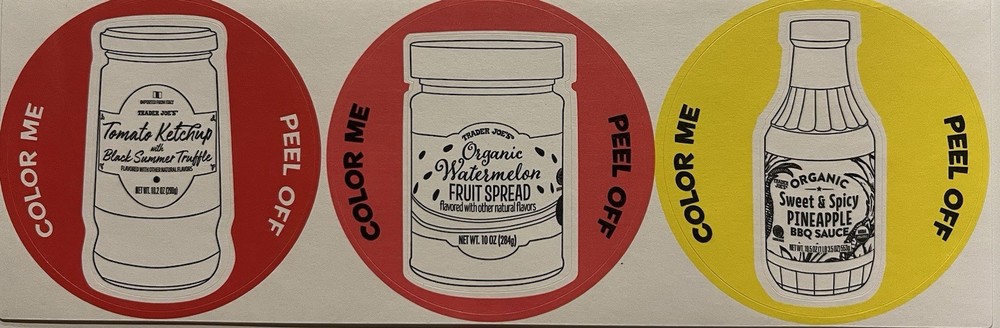 Trader Joe’s Stickers Color In