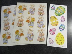 AGC American Greetings & Hallmark Easter Bunny Eggs Stickers~BT3 17