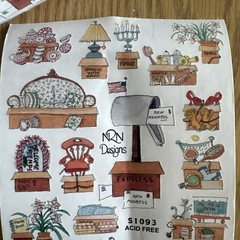 Vintage Moving Sticker ROLL Stickers, Boxes, Mailbox, New Home, Over 90 Sheets