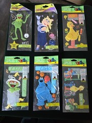 LOT OF 17 Vintage Disney Muppets Sesame Street 3D Dimensional Stickers EK