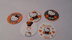 Pre Cut One Inch Bottle Cap Images Hello Kitty Cleveland Browns Free Ship