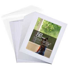 Acid Free 25 Pack 11×14 Pre-Cut Mat Board Show Kit for 8.5×11 Photos, Prints …
