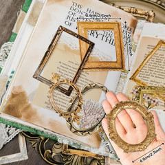 Vintage Frame Decorative Stickers, 200 Pcs for Scrapbooking, Journals, Crafting