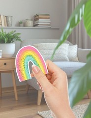 Rainbow Die Cut Vinyl Stickers Scrapbooking Laptop Waterbottle