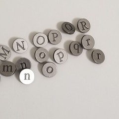 Making Memories Round Metal Letter Number Eyelets Upper Lower Case FULL SET -A