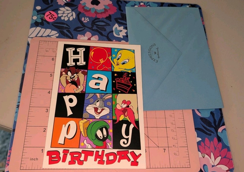 Hallmark Looney Tunes Characters Porky Taz Greeting Card Birthday w/Envelope