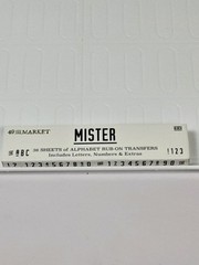 NEW 49 And Market Mister 36 Sheets Alphabet Rub Ons Black Letters Numbers Extras