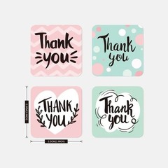 100-500pcs Flower Handmade with Love Stickers for Small Business Packaging Bakin