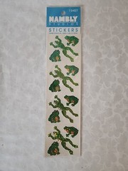 Vtg Sticker Educational Tool Lot Of 6 Dinosaurs and Amphibians – all unused