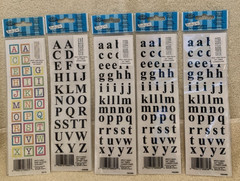 5 Packs Royal & Langnickel E-Z Rub On Transfers Upper & Lower Case Letters – NEW