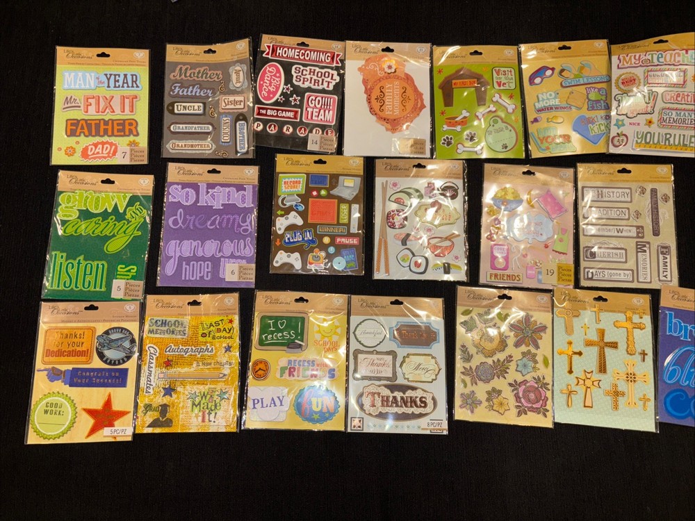 Life’s Little Occasions-20 Packs-Sticker Medley-NEW- most are dimensional