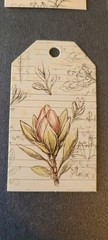 10pc Floral Botanical Design Paper Printed Tags for Gifts, Journal, Ephemra