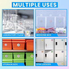 480 PCS Colorful Number Stickers 1–40 (1 Inch), Waterproof & Tear-Resistant Numb