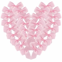 Micomon 50pcs 1.2-Inch Mini Bows for Crafts Satin 3/8″ ribbon, lt.pink